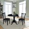 International Concepts 42 in. Dual Drop Leaf Table with 2 Ladder Back Dining Chairs - 3 Piece Dining Set K46-42DP-C617P - alternate 2